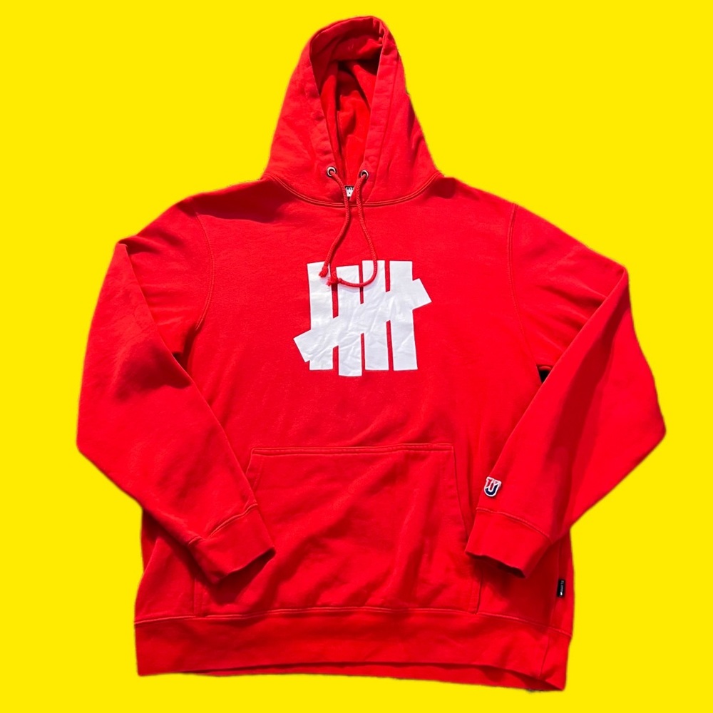 Undefeated Graphic Logo Hooded Sweatshirt Red